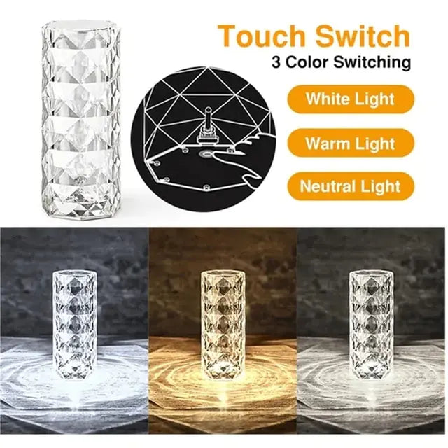 RoseGlower - Crystal rose lamp