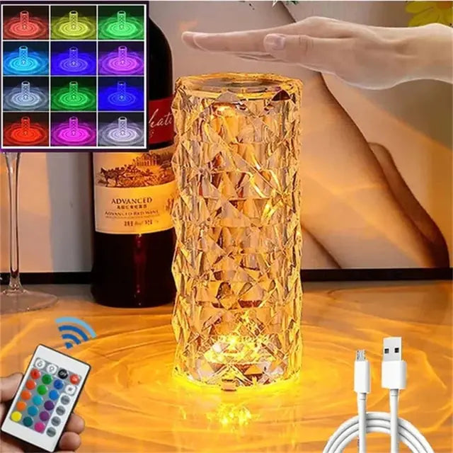 RoseGlower - Crystal rose lamp